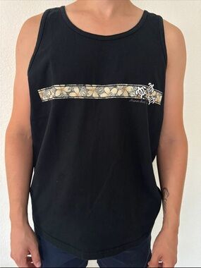 Y2K Men's Navy Blue Aloha Tank Top - Sundog
